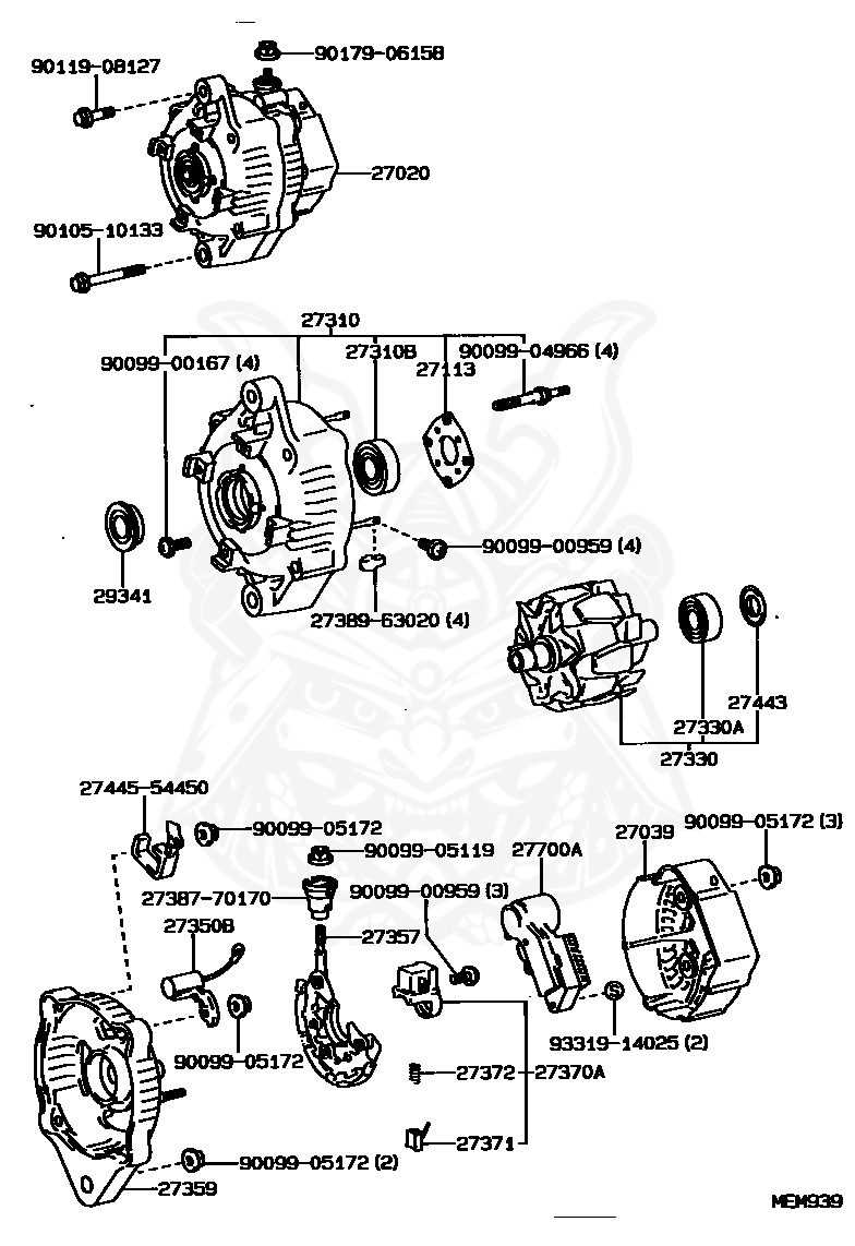 Toyota - Bearing (for Alternator Rotor)